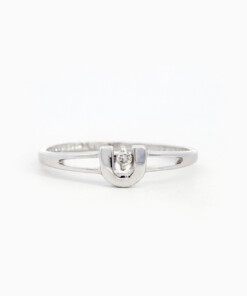 Ring in wit goud 18 kt met diamant