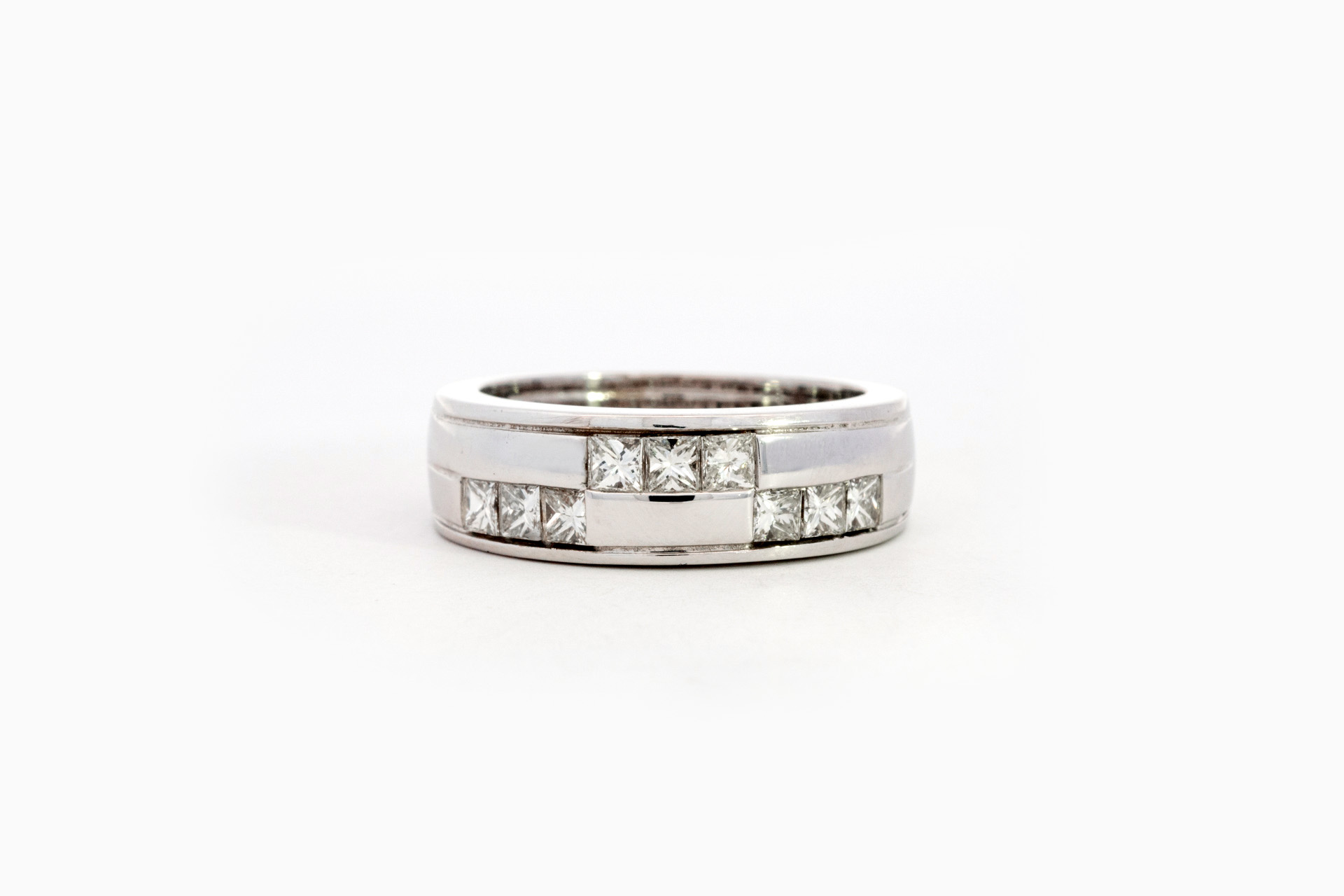 Ring in wit goud 18 kt met diamant - Afbeelding 2