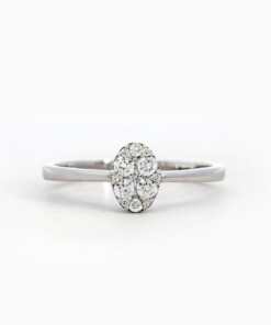 Ring in wit goud 18 kt met diamant