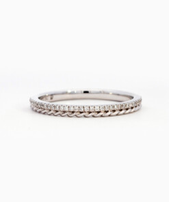 Ring in wit goud 18 kt met diamant