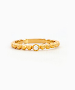 Ring in geel goud 18 kt met diamant