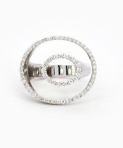 Ring in wit goud 18 kt met diamant