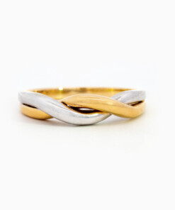 Ring in geel en wit goud 18 kt